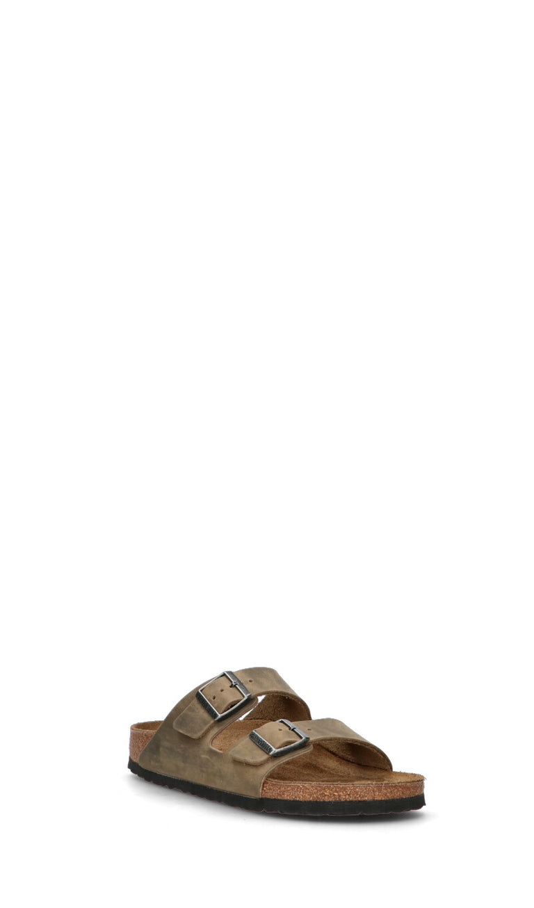 BIRKENSTOCK ARIZONA BS Ciabatta uomo verde militare in pelle