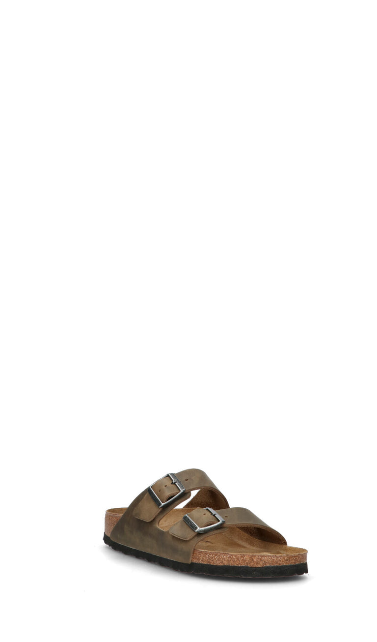 BIRKENSTOCK ARIZONA BS Ciabatta uomo verde militare in pelle