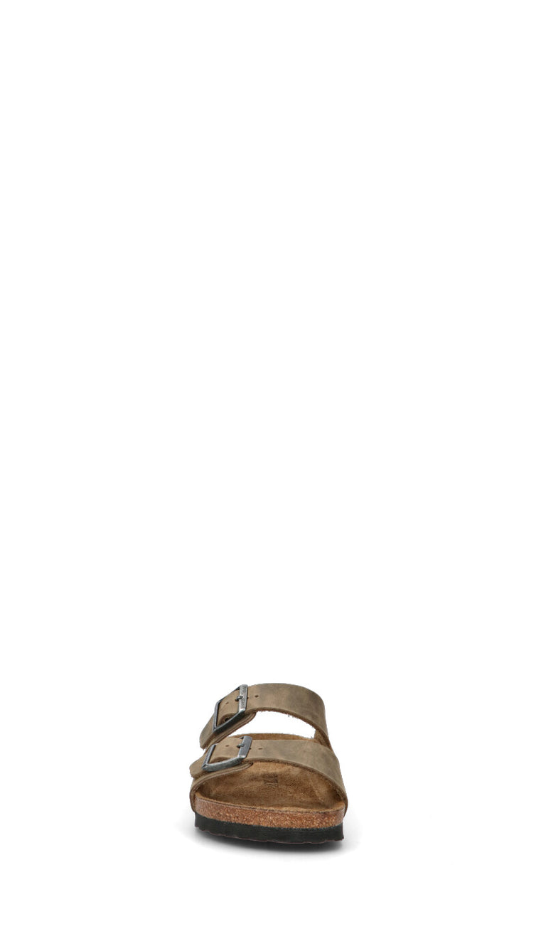 BIRKENSTOCK ARIZONA BS Ciabatta uomo verde militare in pelle