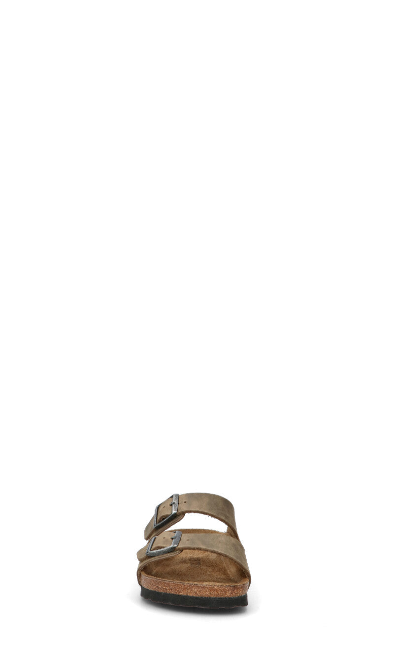 BIRKENSTOCK ARIZONA BS Ciabatta uomo verde militare in pelle