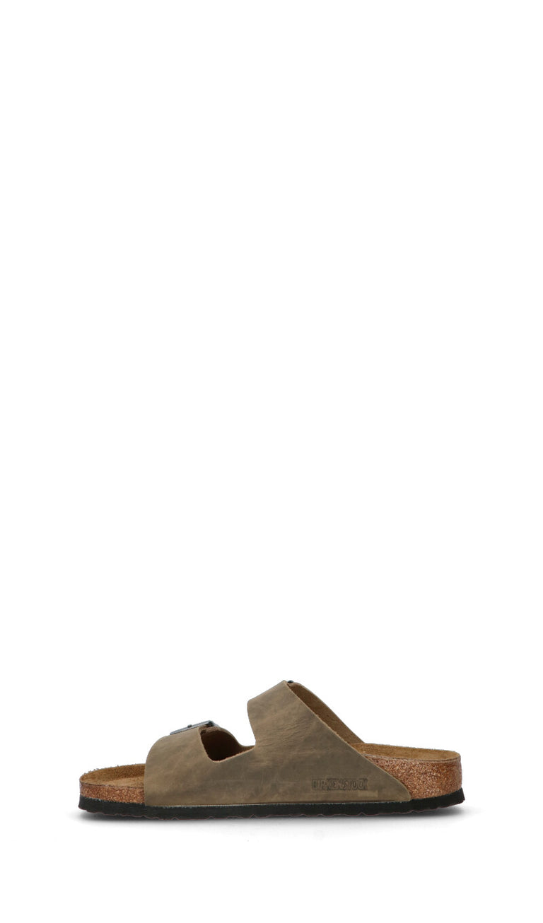 BIRKENSTOCK ARIZONA BS Ciabatta uomo verde militare in pelle