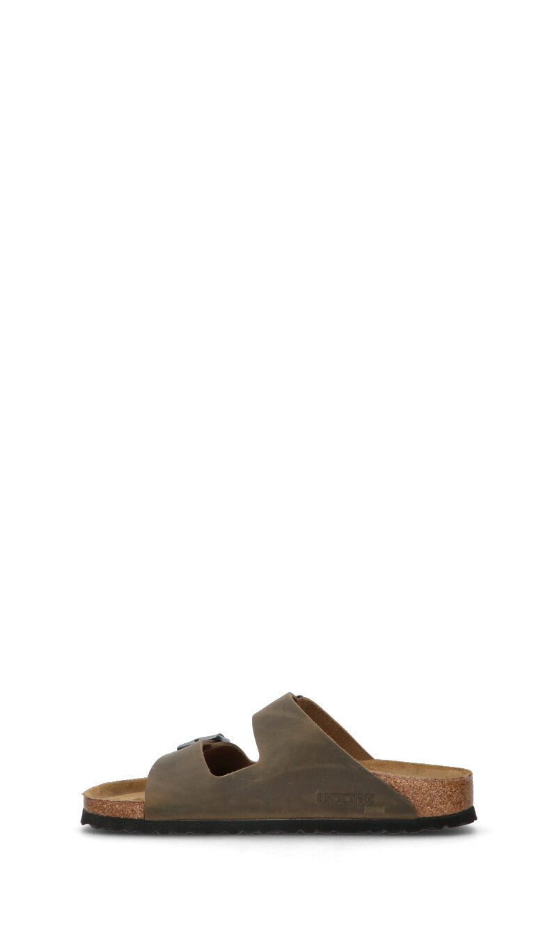 BIRKENSTOCK ARIZONA BS Ciabatta uomo verde militare in pelle
