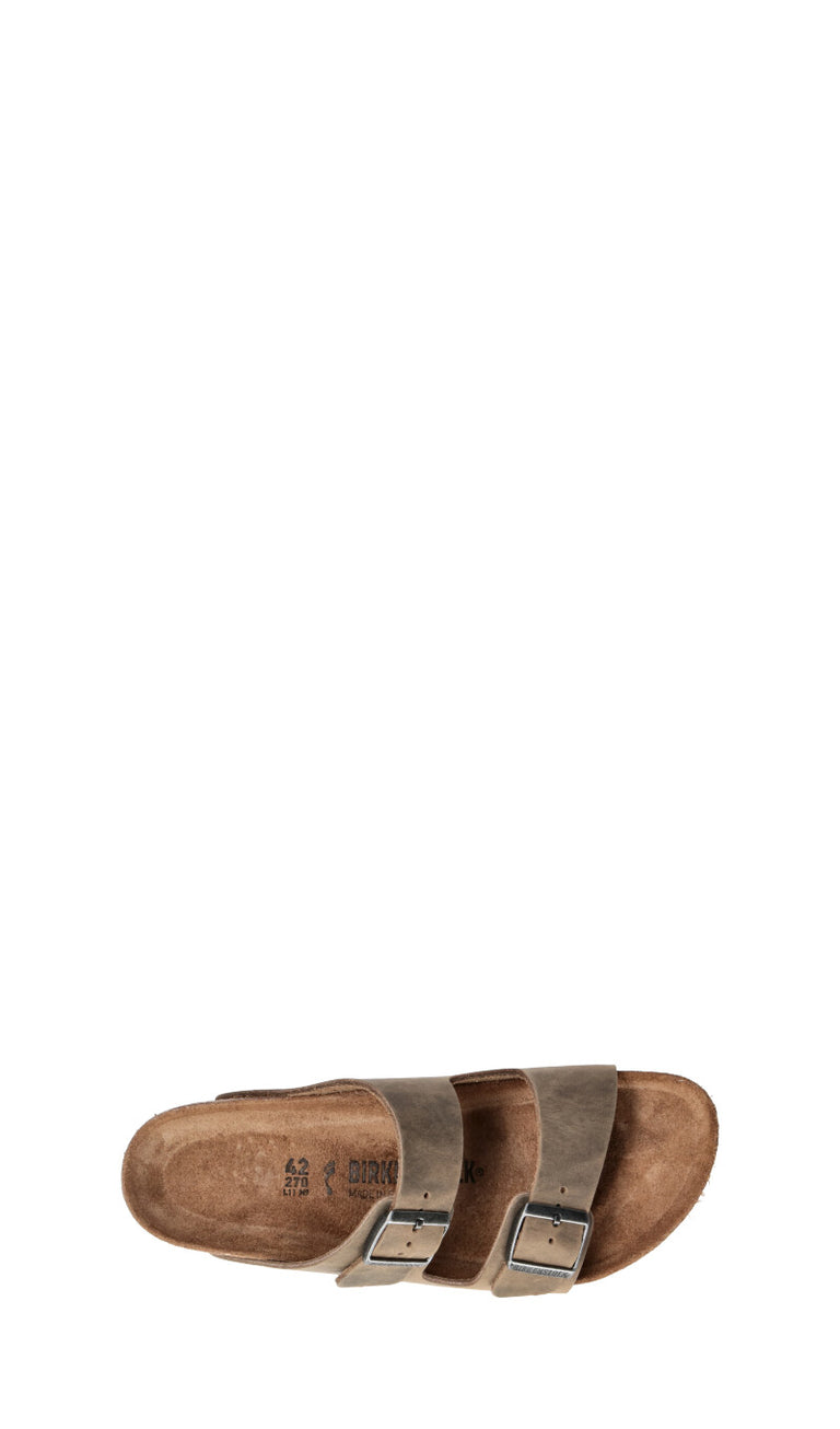BIRKENSTOCK ARIZONA BS Ciabatta uomo verde militare in pelle
