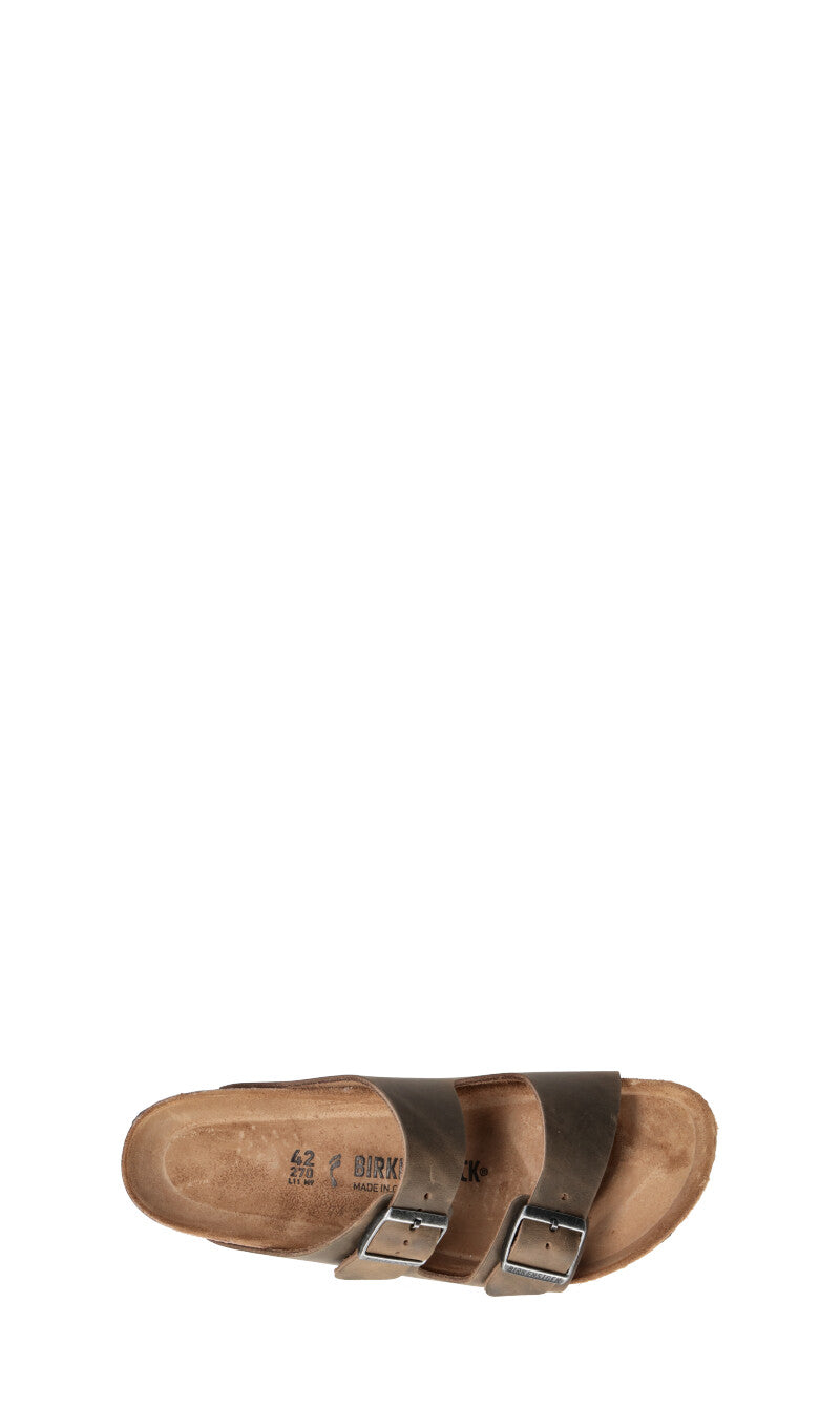 BIRKENSTOCK ARIZONA BS Ciabatta uomo verde militare in pelle