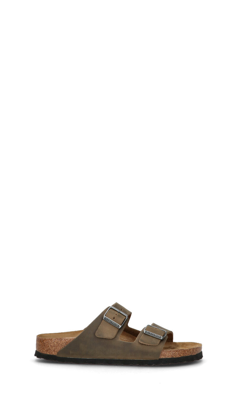BIRKENSTOCK ARIZONA BS Ciabatta uomo verde militare in pelle