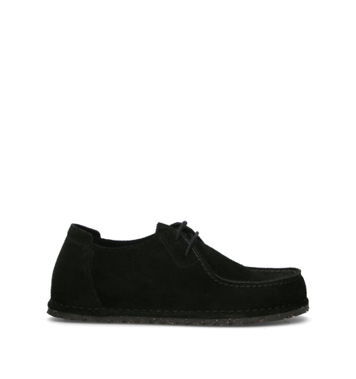 BIRKENSTOCK UTTI LACE Mocassino uomo nero in suede