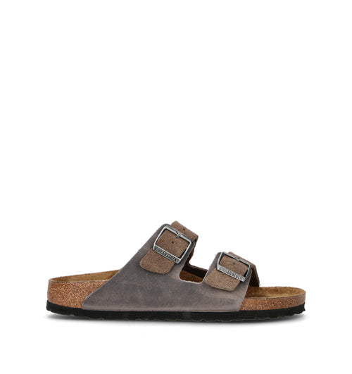 BIRKENSTOCK ARIZONA  Ciabatta uomo grigia in pelle