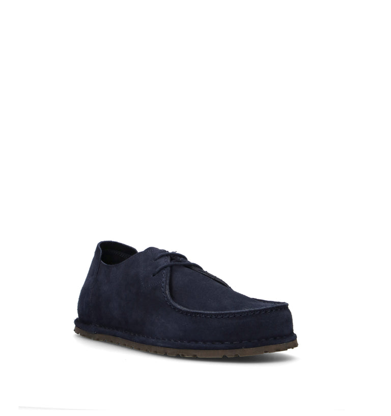 BIRKENSTOCK UTTI LACE Stringata uomo navy in suede