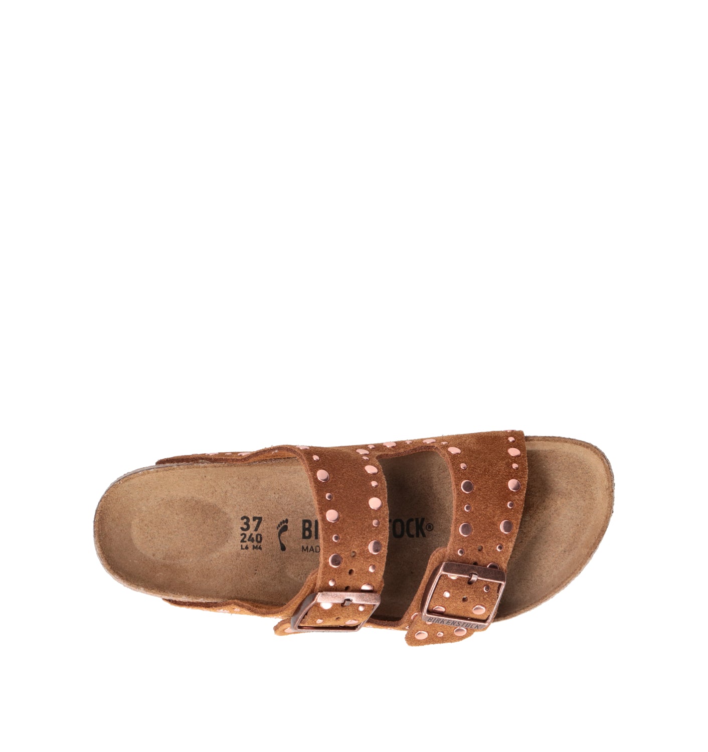 BIRKENSTOCK ARIZONA RIVET BORDER Ciabatta donna mink in suede