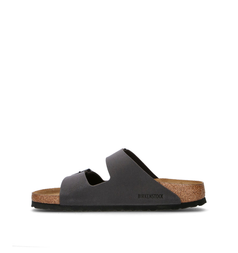BIRKENSTOCK ARIZONA Ciabatta uomo velvet gray/black buckles
