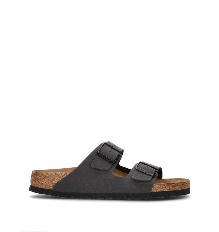 BIRKENSTOCK ARIZONA Ciabatta uomo velvet gray/black buckles