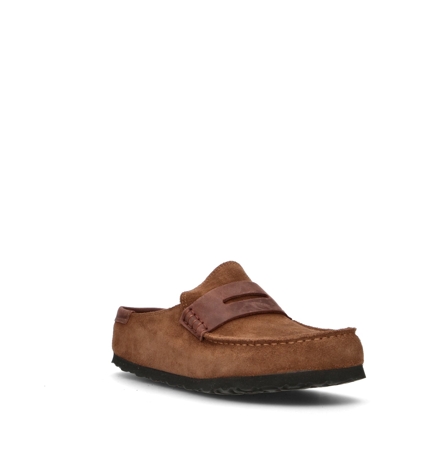 BIRKENSTOCK NAPLES WRAPPED DOUBLE STITCH Sabot donna dark tea in suede