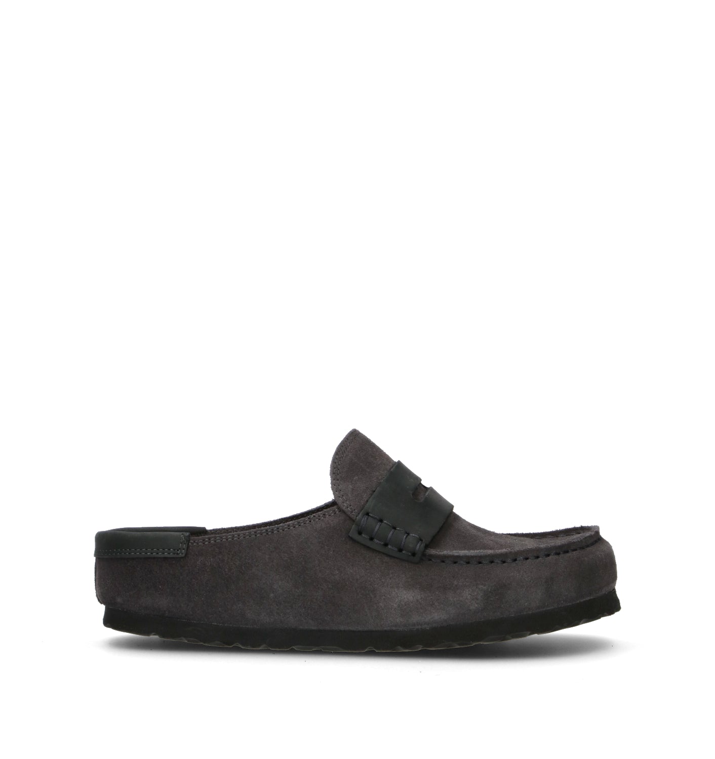 BIRKENSTOCK NAPLES WRAPPED DOUBLE STITCH Sabot donna nero in suede
