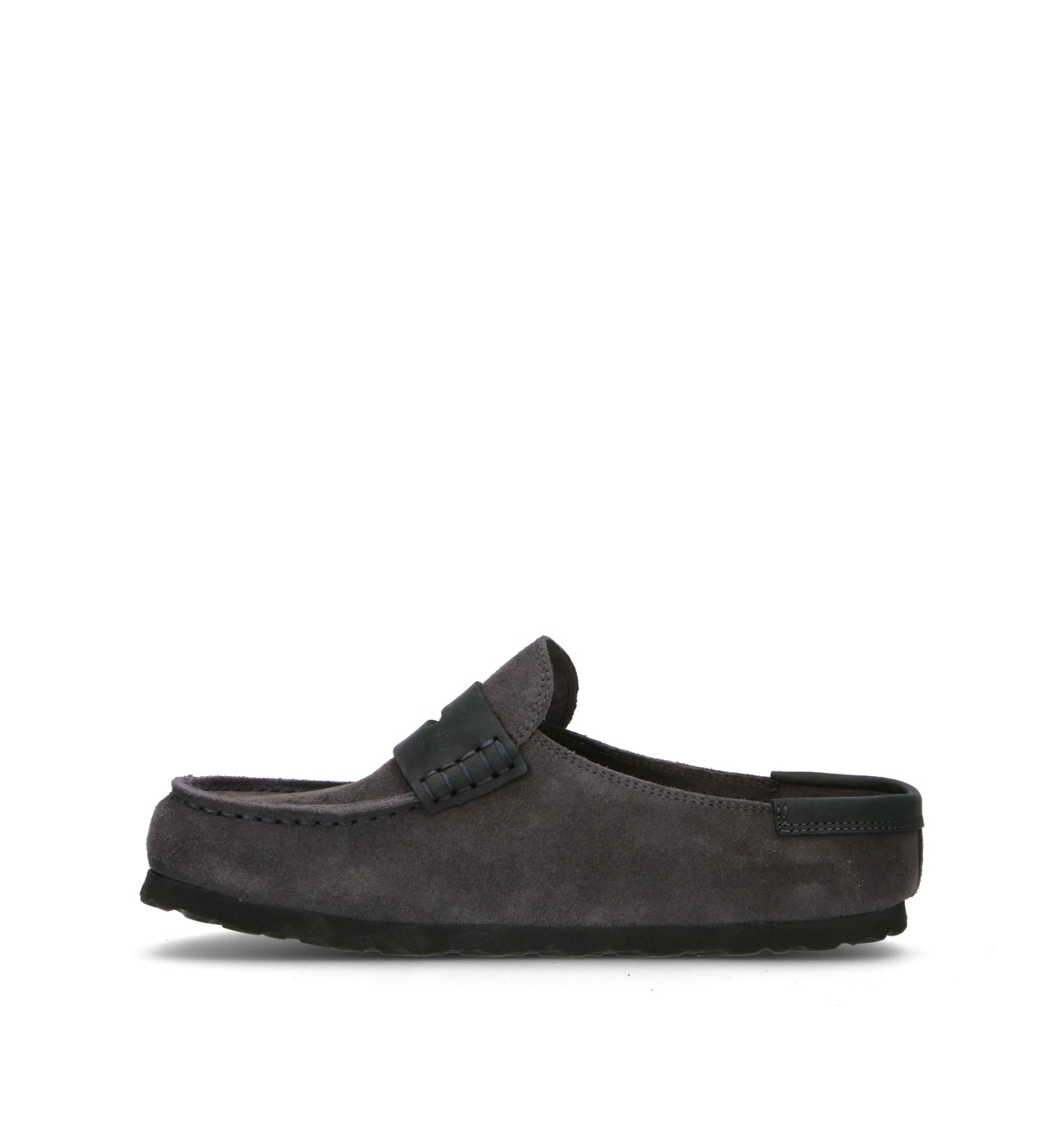 BIRKENSTOCK NAPLES WRAPPED DOUBLE STITCH Sabot donna nero in suede
