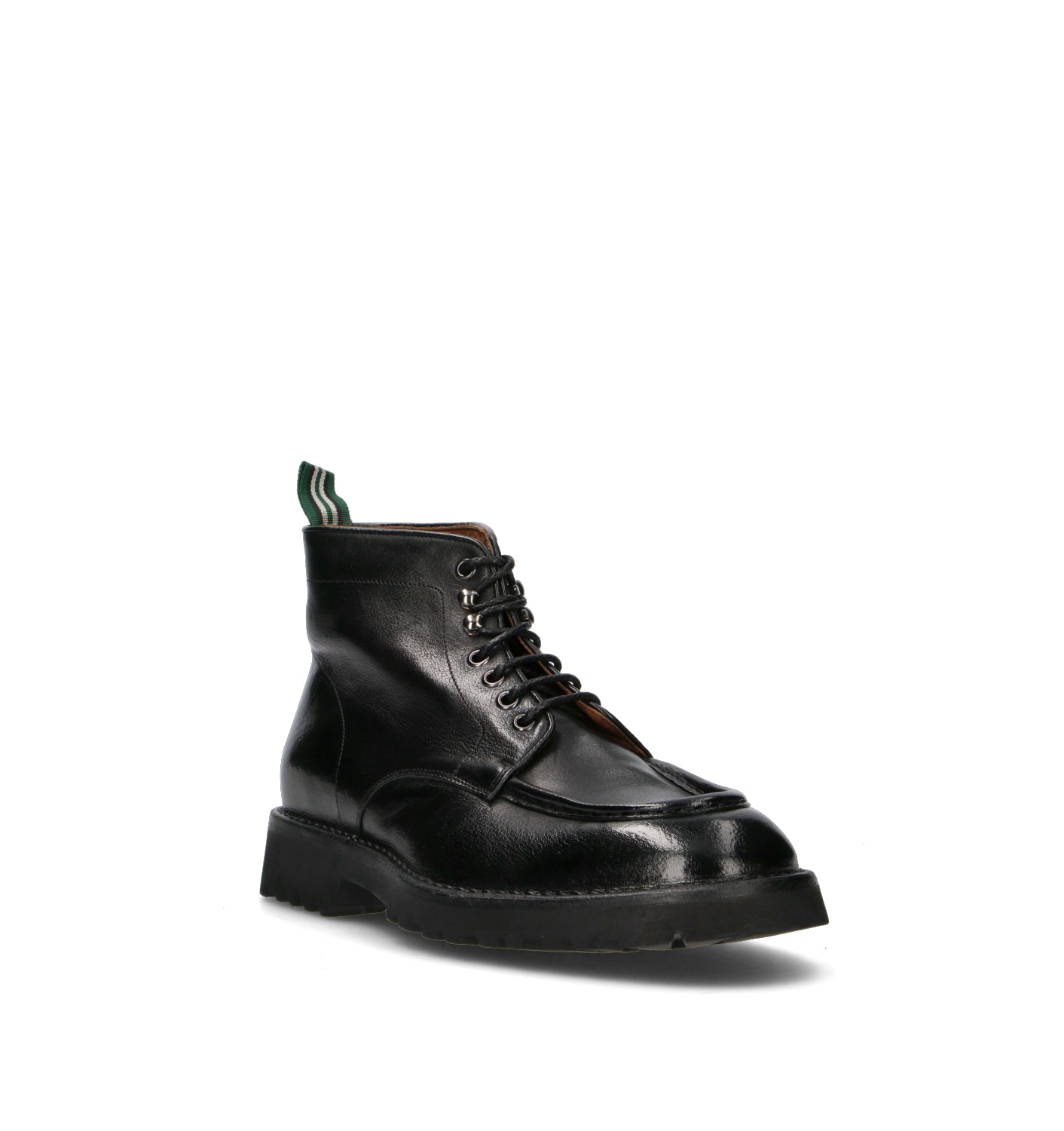 GREEN GEORGE Polacco uomo nero in pelle