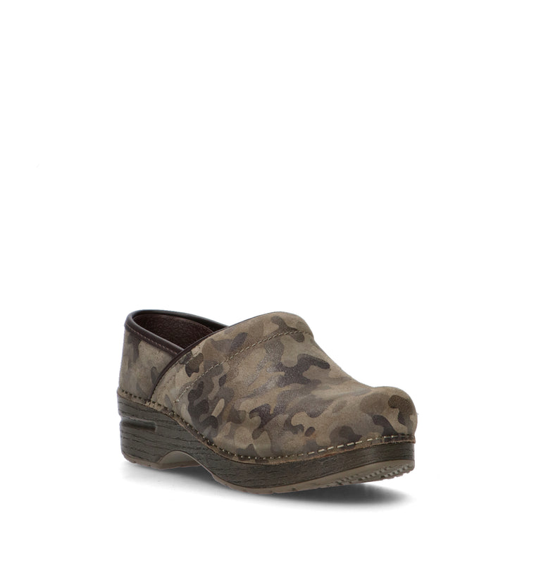 DANSKO Zoccolo donna camouflage in pelle