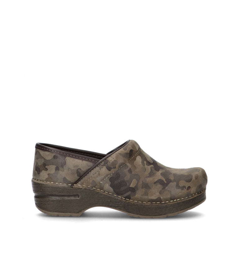 DANSKO Zoccolo donna camouflage in pelle