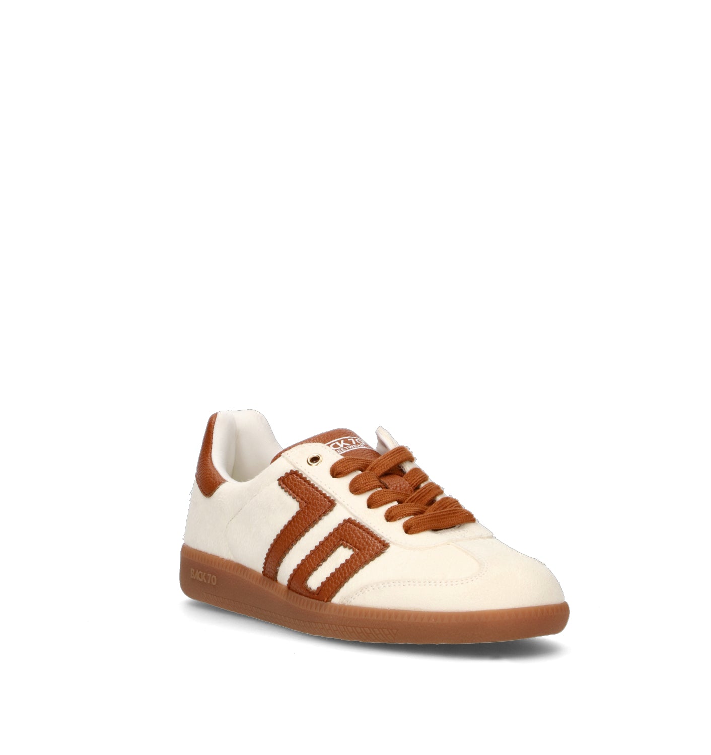BACK 70 Sneaker donna bianca/marrone in cavallino