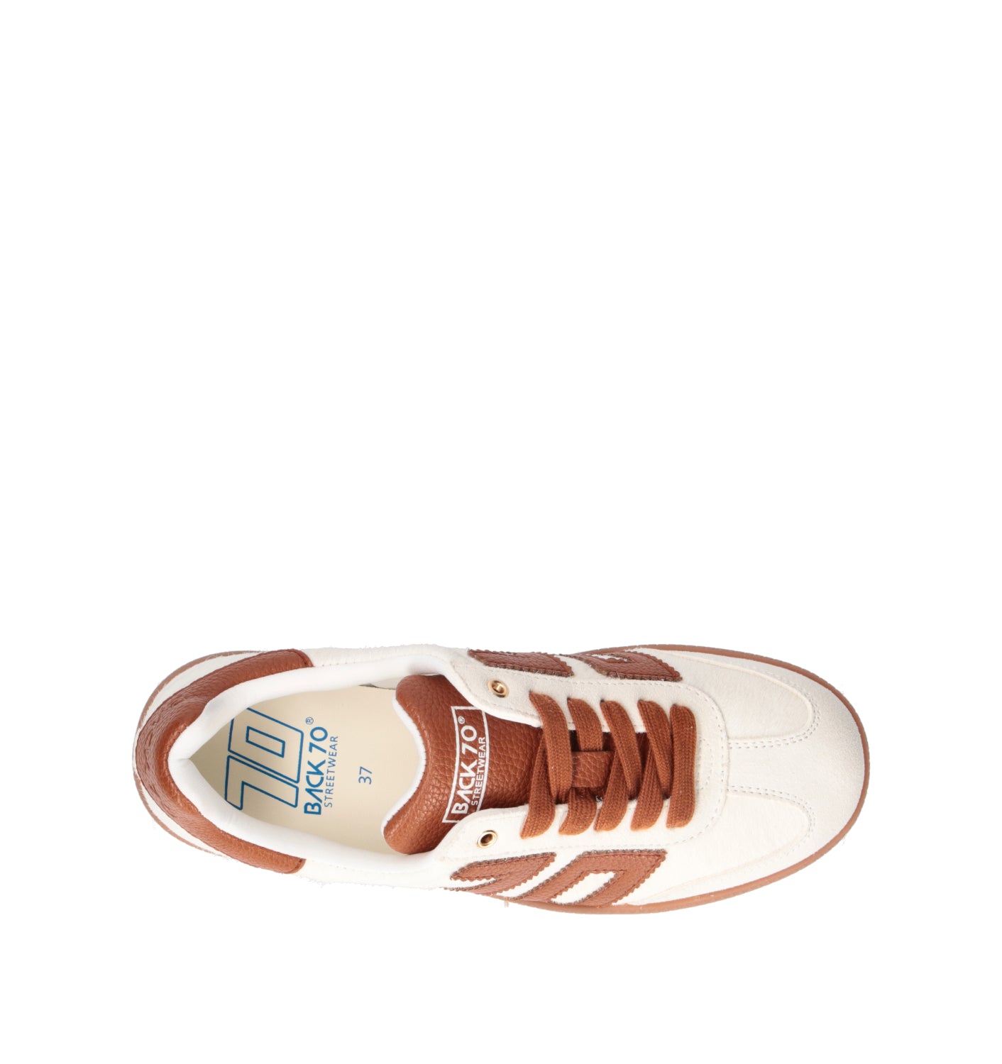 BACK 70 Sneaker donna bianca/marrone in cavallino
