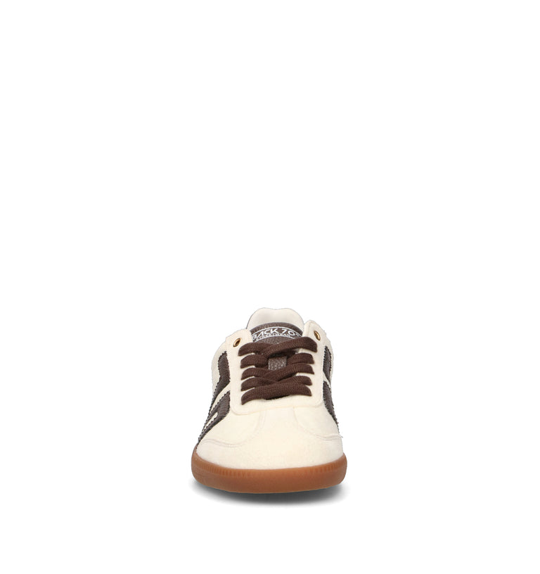 BACK 70 Sneaker donna bianca/marrone in cavallino