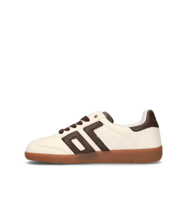 BACK 70 Sneaker donna bianca/marrone in cavallino