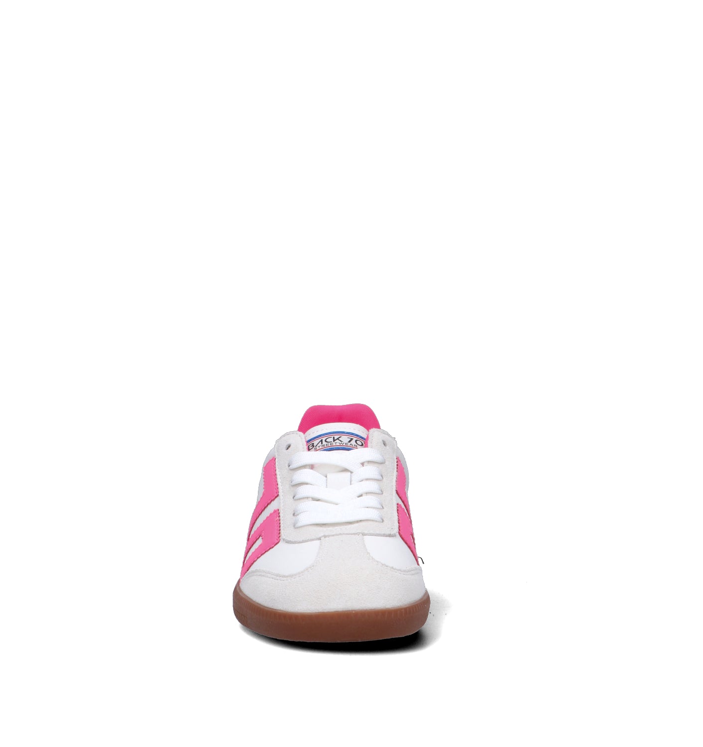 BACK 70 Sneaker donna bianca/rosa in pelle