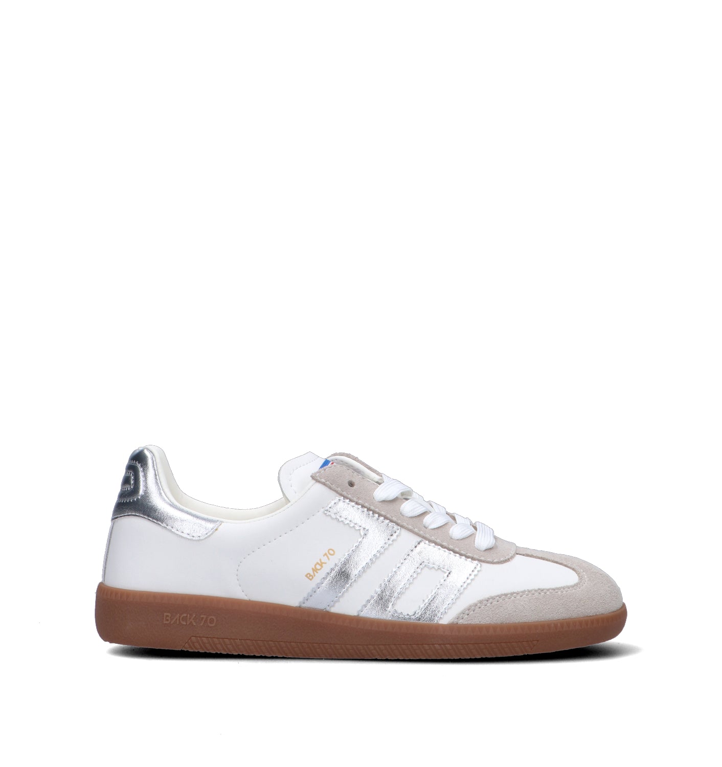 BACK 70 Sneaker donna bianca/argento in pelle