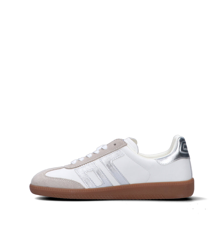 BACK 70 Sneaker donna bianca/argento in pelle