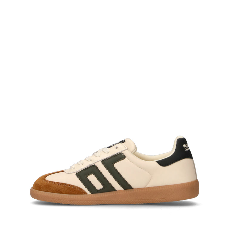 BACK 70 Sneaker donna bianca/verde in pelle
