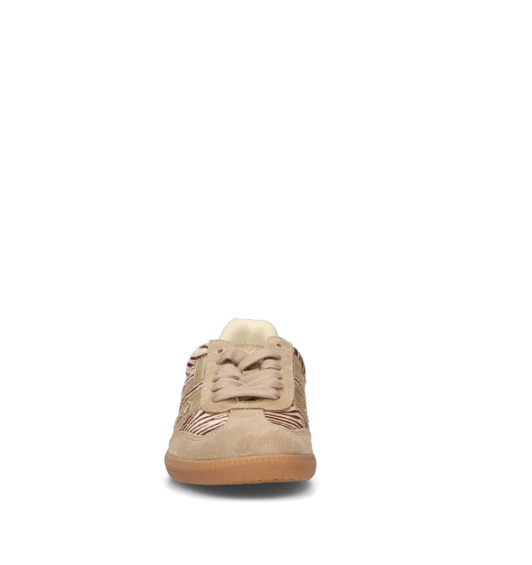 BACK 70 Sneaker donna beige in cavallino