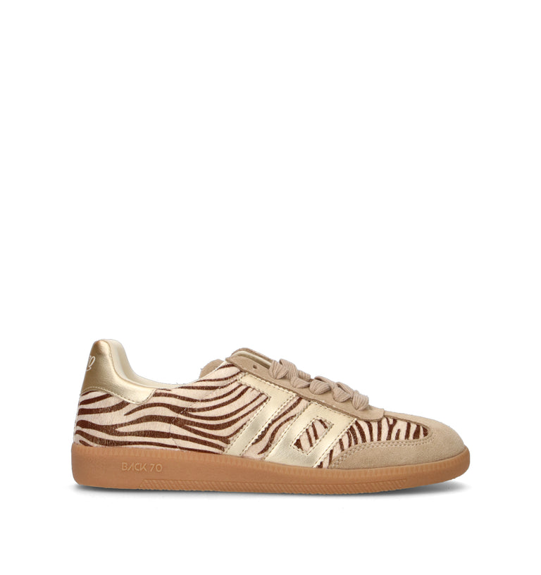 BACK 70 Sneaker donna beige in cavallino