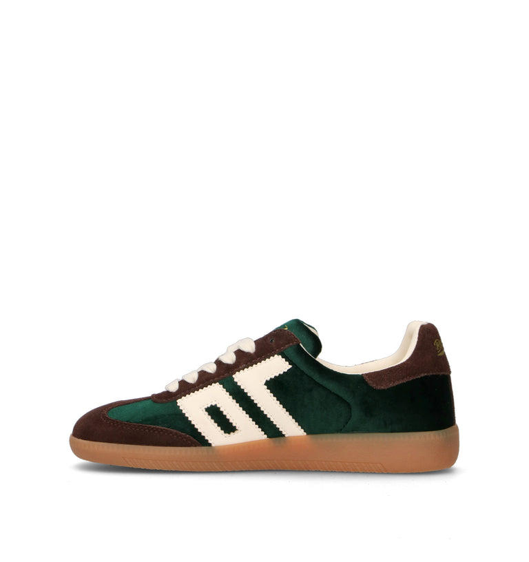 BACK 70 Sneaker donna verde in velluto