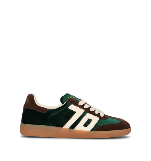 BACK 70 Sneaker donna verde in velluto