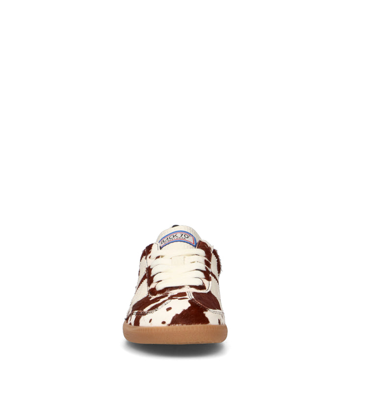 BACK 70 Sneaker donna marrone/bianca in cavallino