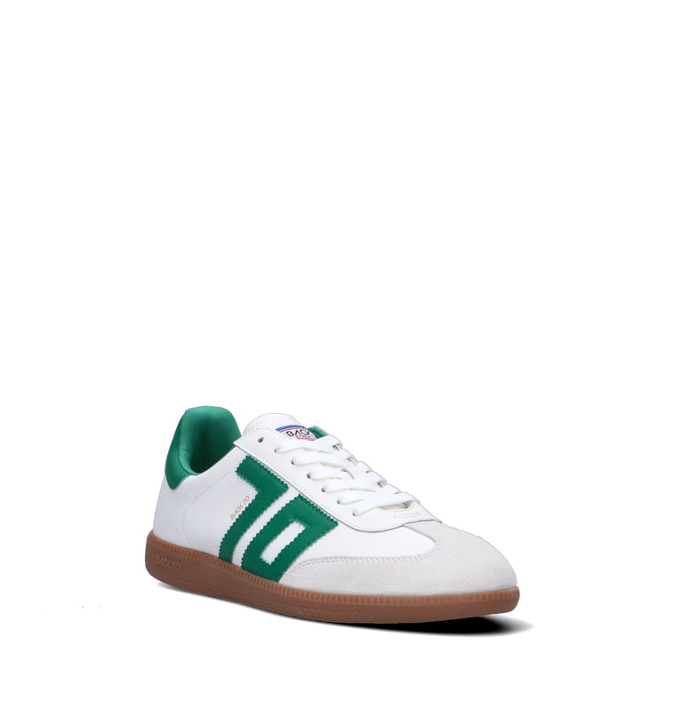 BACK 70 Sneaker uomo bianca/verde in pelle