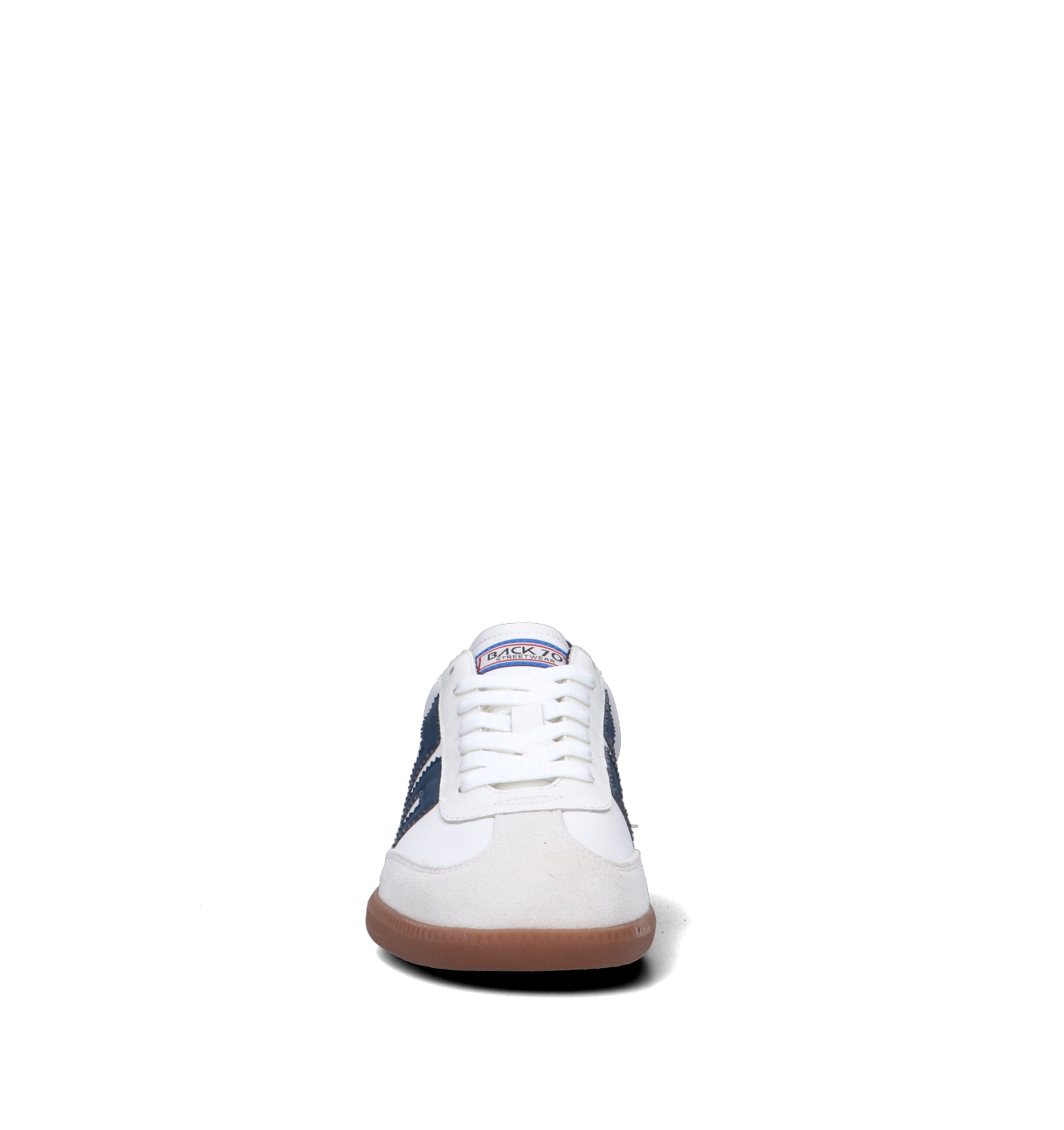 BACK 70 Sneaker uomo bianca/blu in pelle