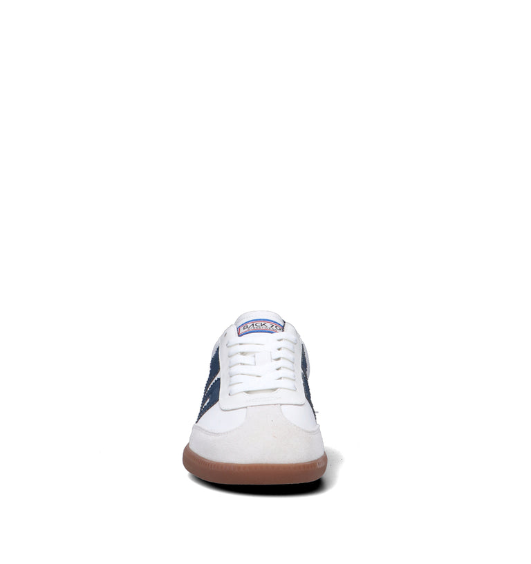 BACK 70 Sneaker uomo bianca/blu in pelle