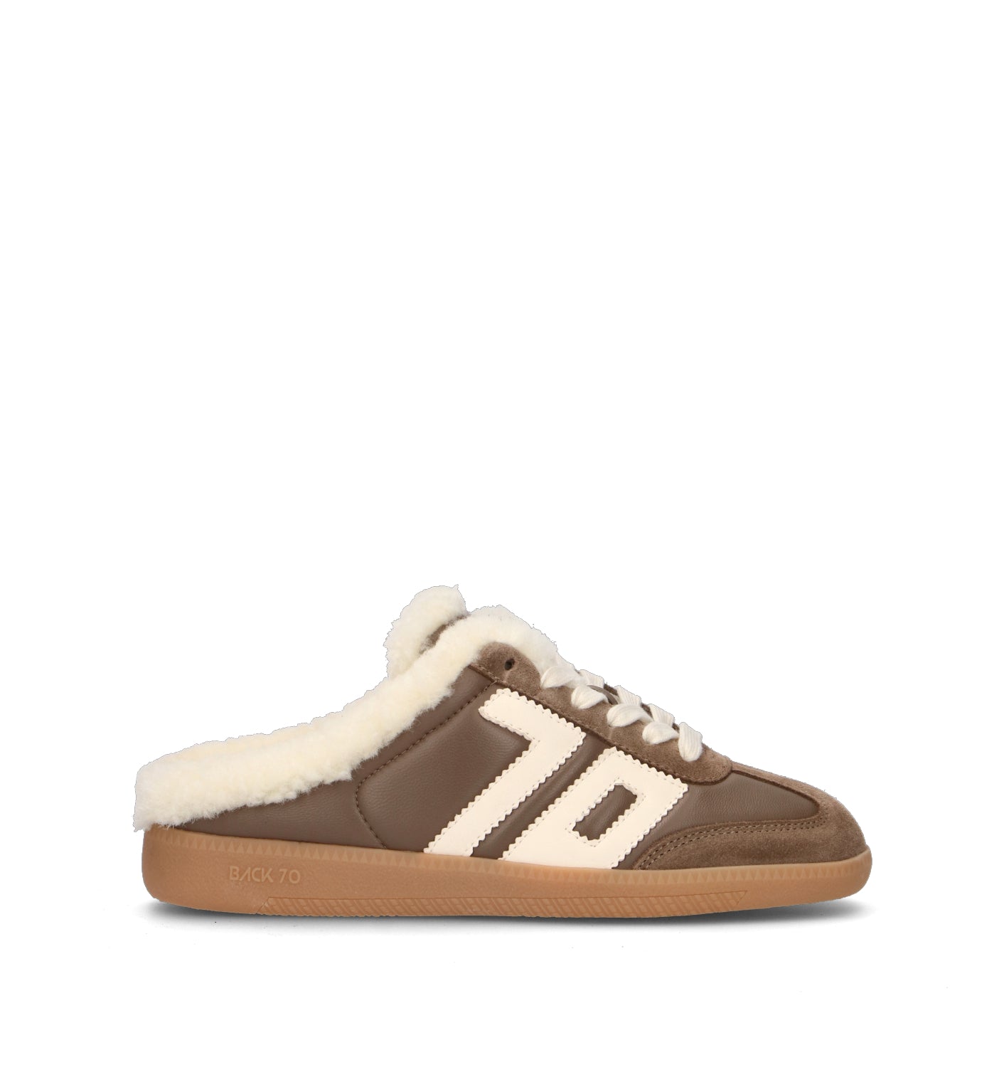 BACK 70 Sabot donna taupe in pelle