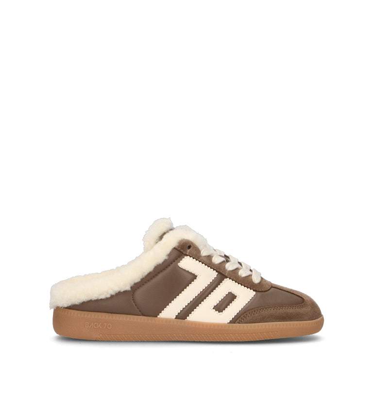 BACK 70 Sabot donna taupe in pelle