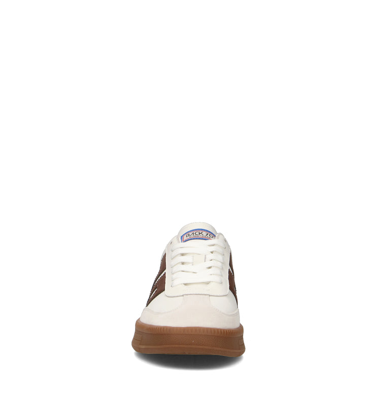 BACK 70 Sneaker uomo bianca/cuoio in pelle