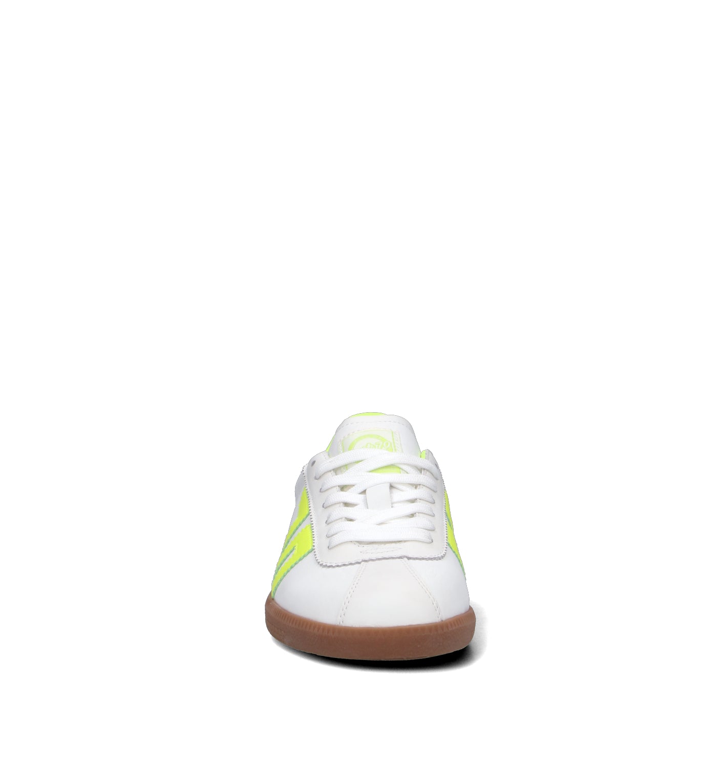 BACK70 Sneaker donna bianca/gialla in pelle