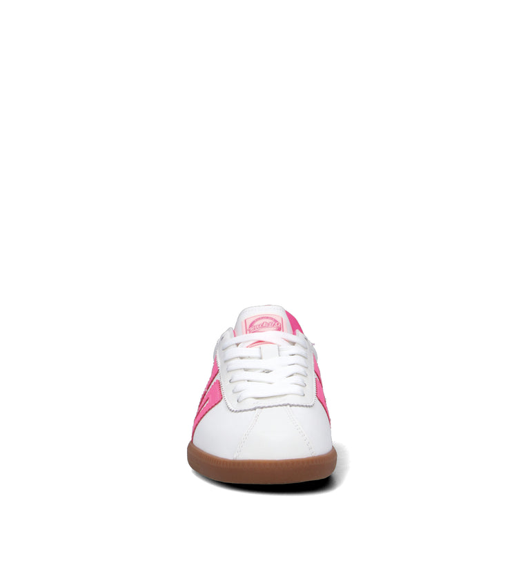 BACK70 Sneaker donna bianca/rosa in pelle