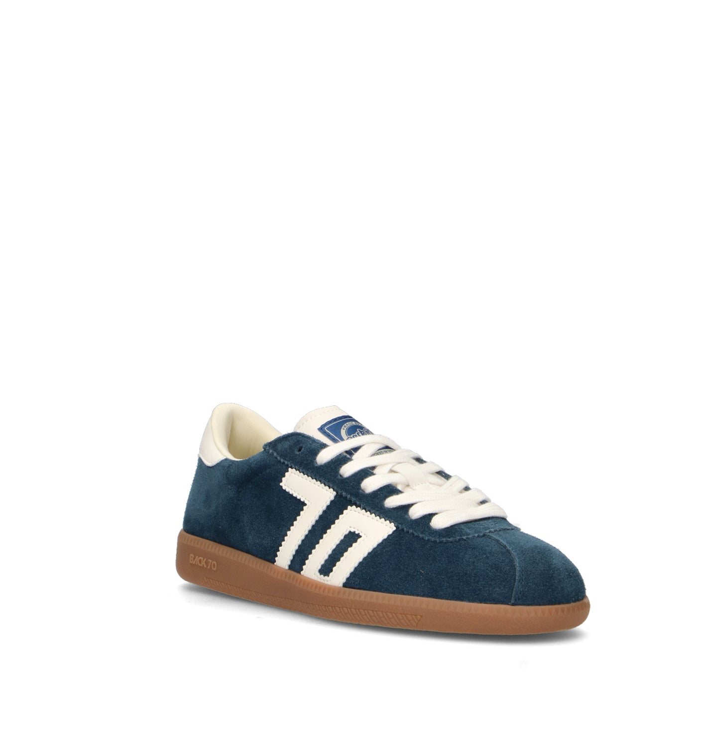 BACK70 Sneaker donna blu in suede