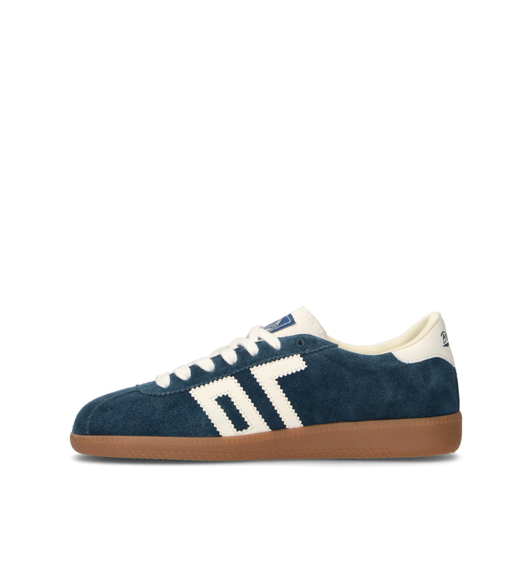 BACK70 Sneaker donna blu in suede