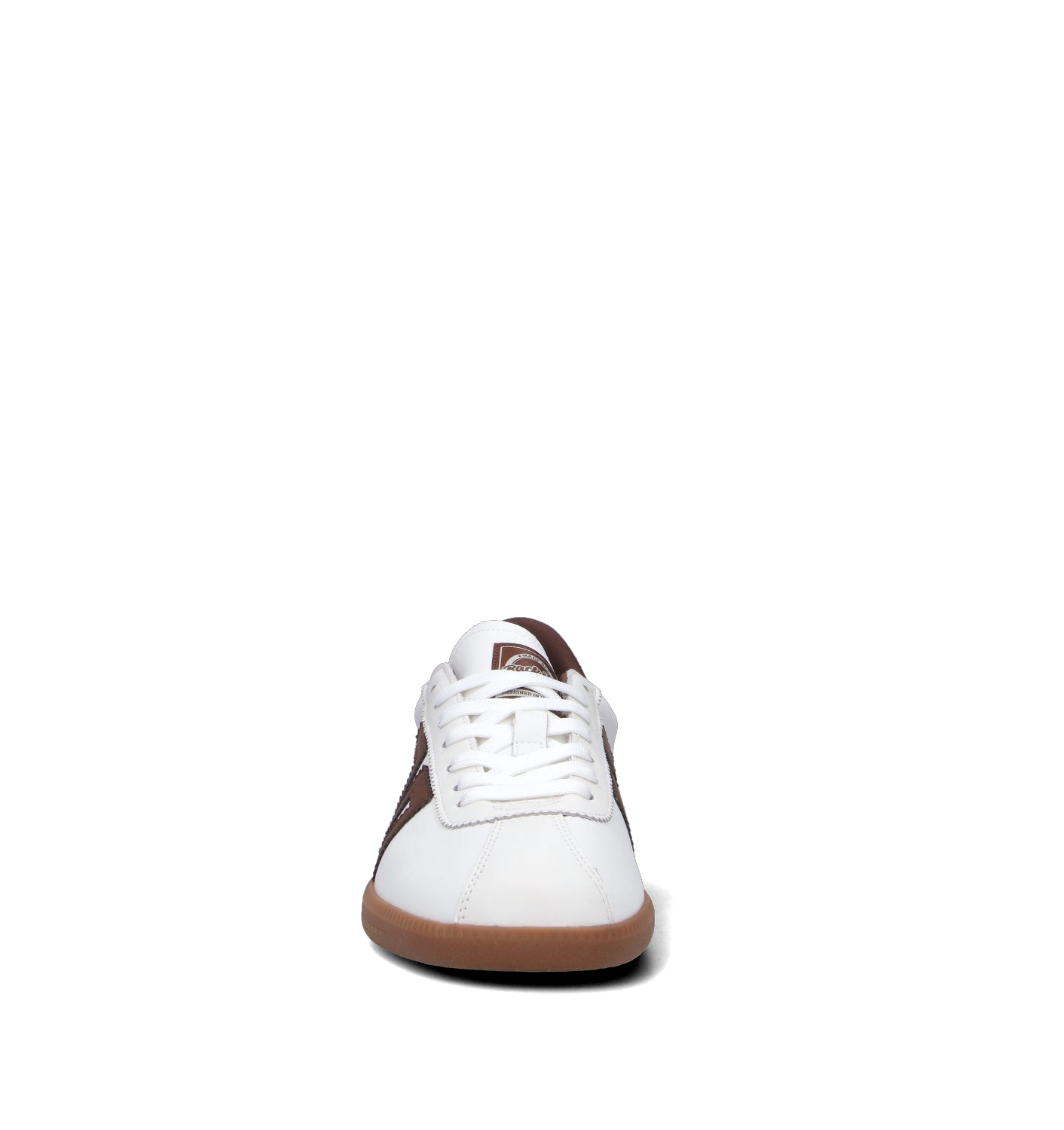 BACK70 Sneaker uomo bianca/cuoio in pelle