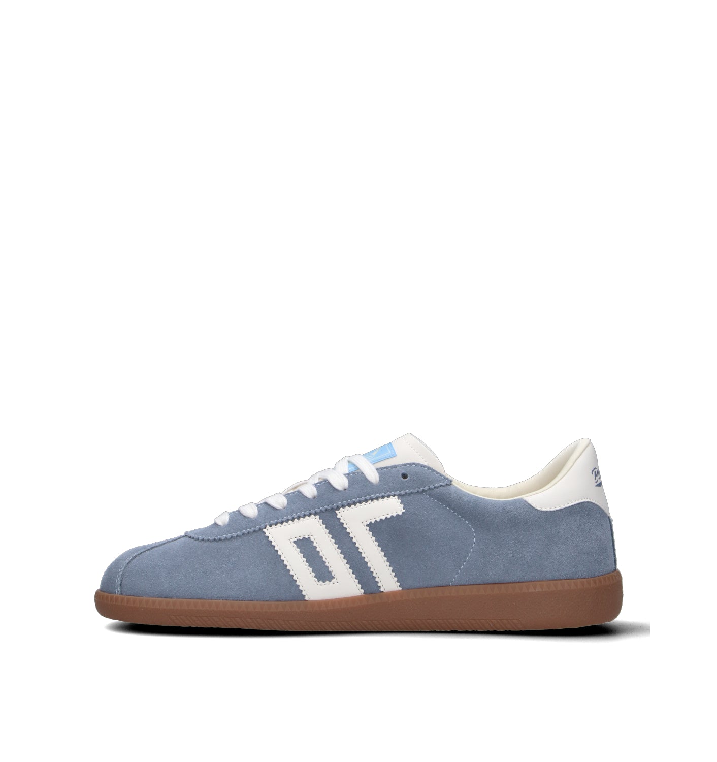 BACK70 Sneaker uomo azzurra in suede