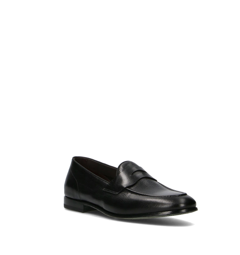 GREEN GEORGE Mocassino uomo nero in pelle