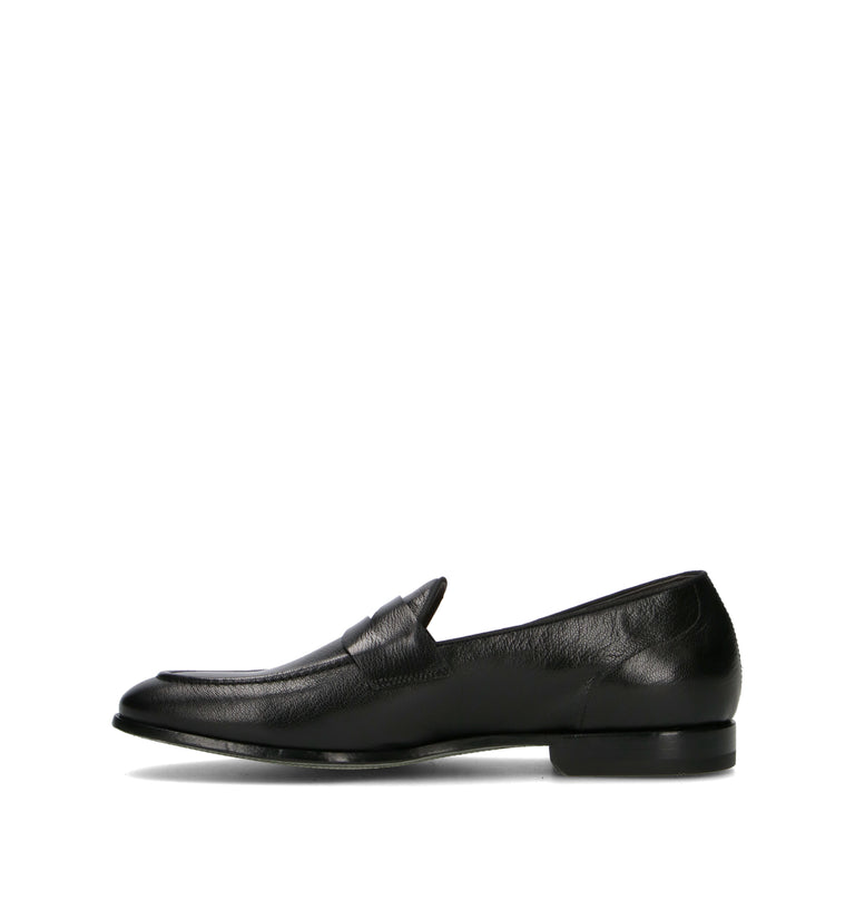GREEN GEORGE Mocassino uomo nero in pelle