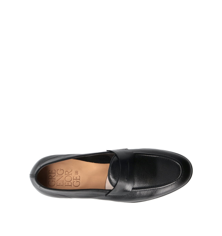 GREEN GEORGE Mocassino uomo nero in pelle