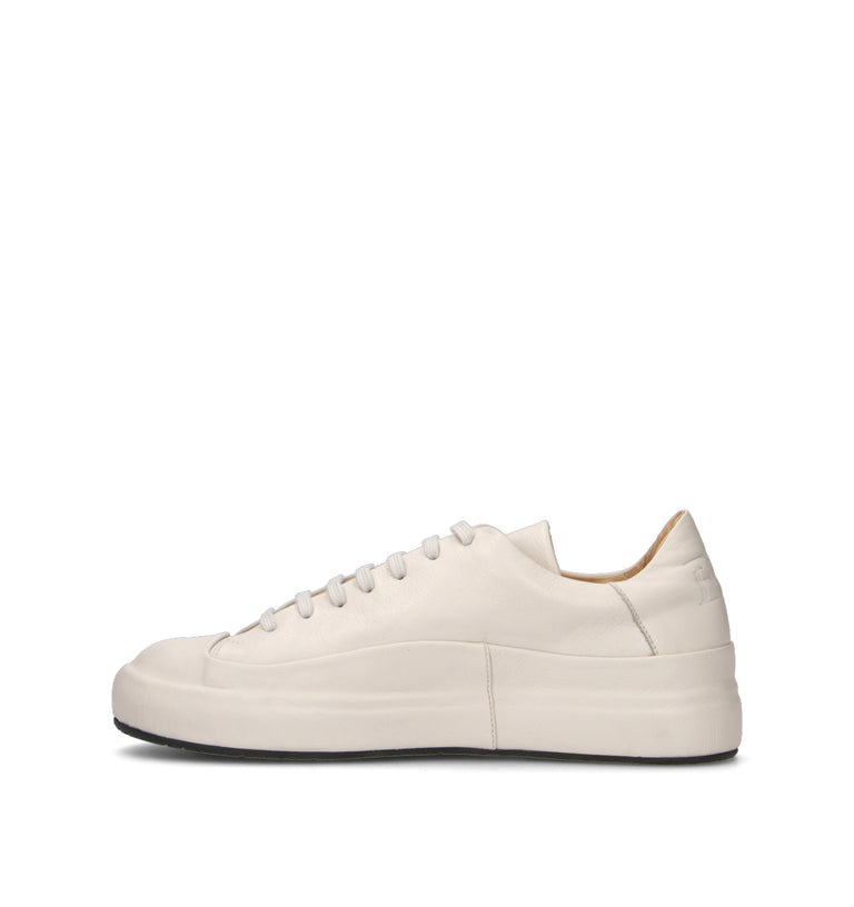ERNESTO DOLANI Sneaker uomo latte in pelle
